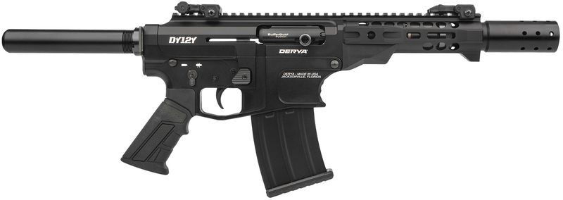 Derya DY12 Namlu Semi-Auto Shotgun Pistol DY12Y11US, 12 Gauge, 11", 3" Chmbr, Black Adjustable Polymer Stock, 5 Rds