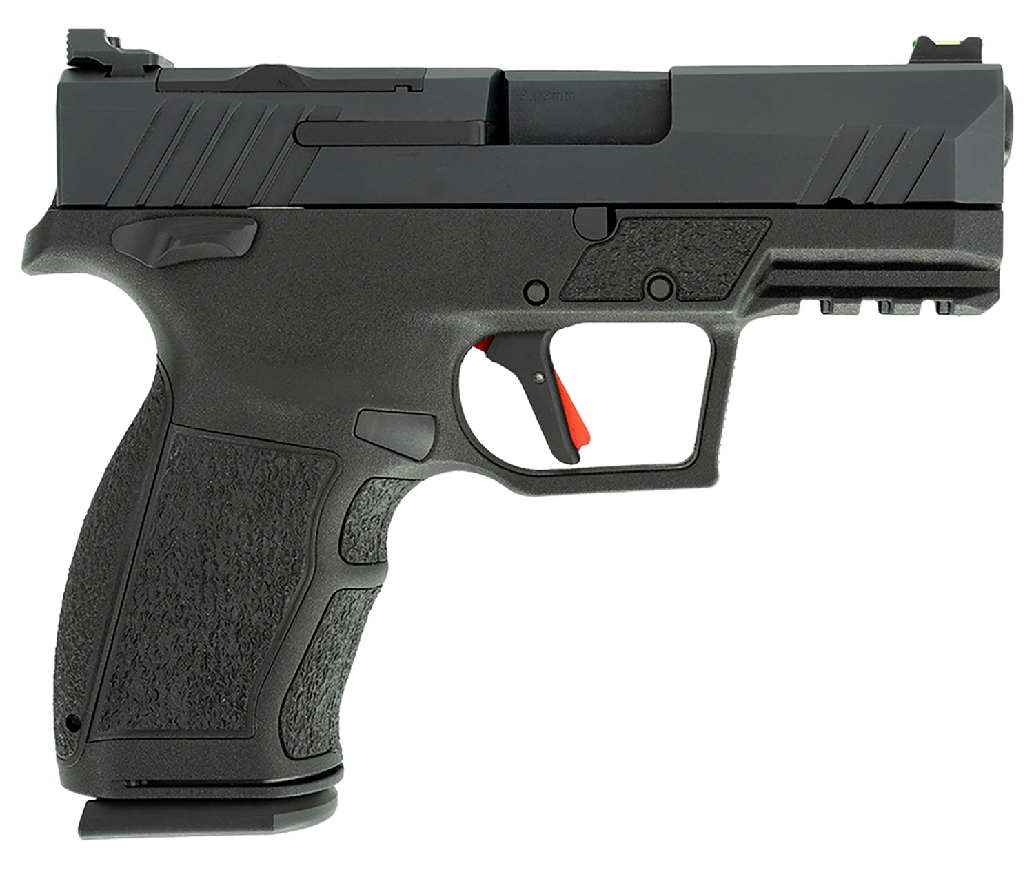 Tisas PX-9 Carry Optic Ready Pistol 15000300, 9mm Luger, 3.50in, Black w/Interchangeable Backstrap, Black Tennifer Finish, 15 Rds