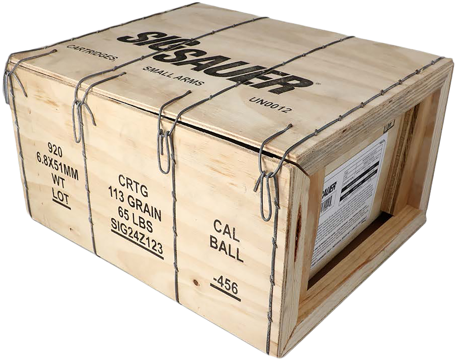 Sig Rifle Ammunition MH68MM113B920, 277 Sig Fury, Hybrid, 113 gr, 3200 fps, 920Rd Crate