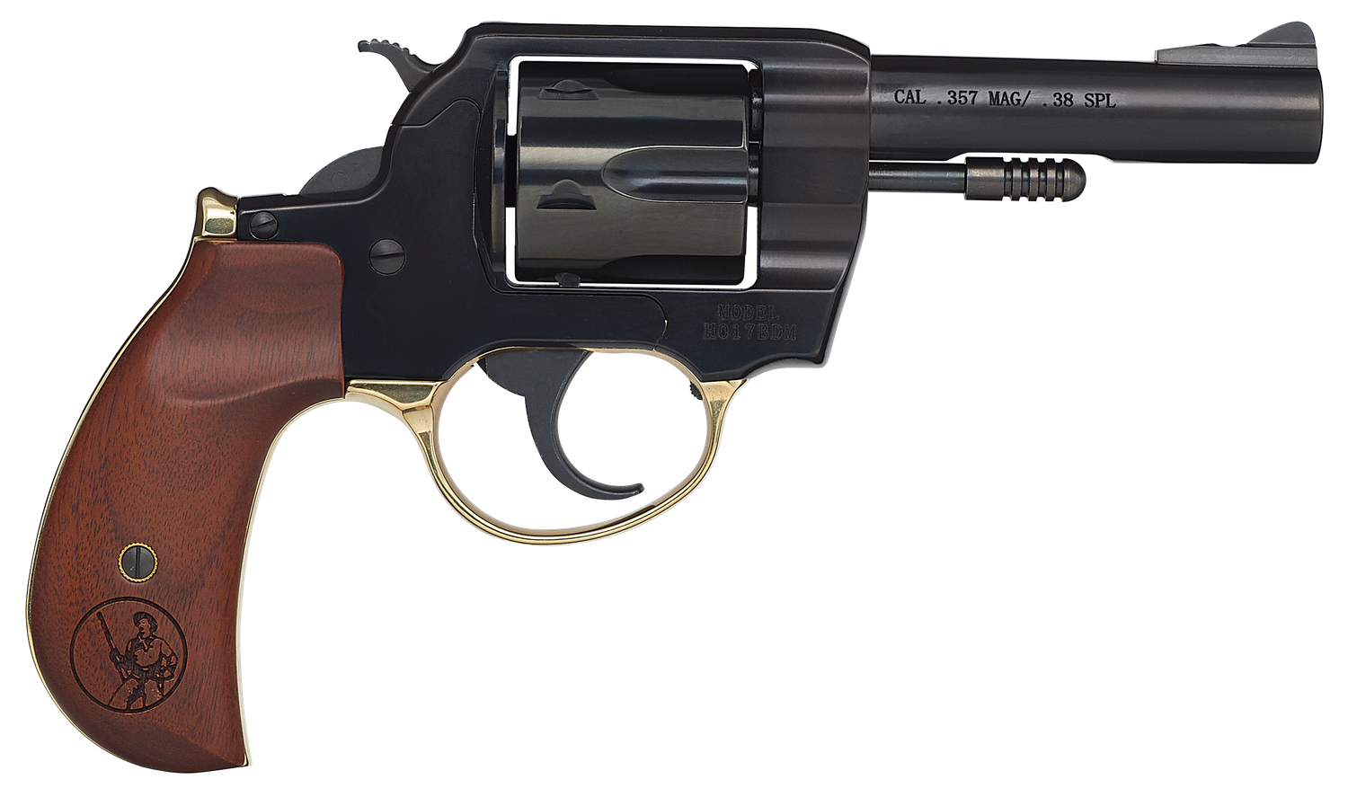 Henry Big Boy Revolver H017BDM, .357 Magnum/.38 Special, 4", Birdshead Walnut Grips, Blued Finish, 6 Rds
