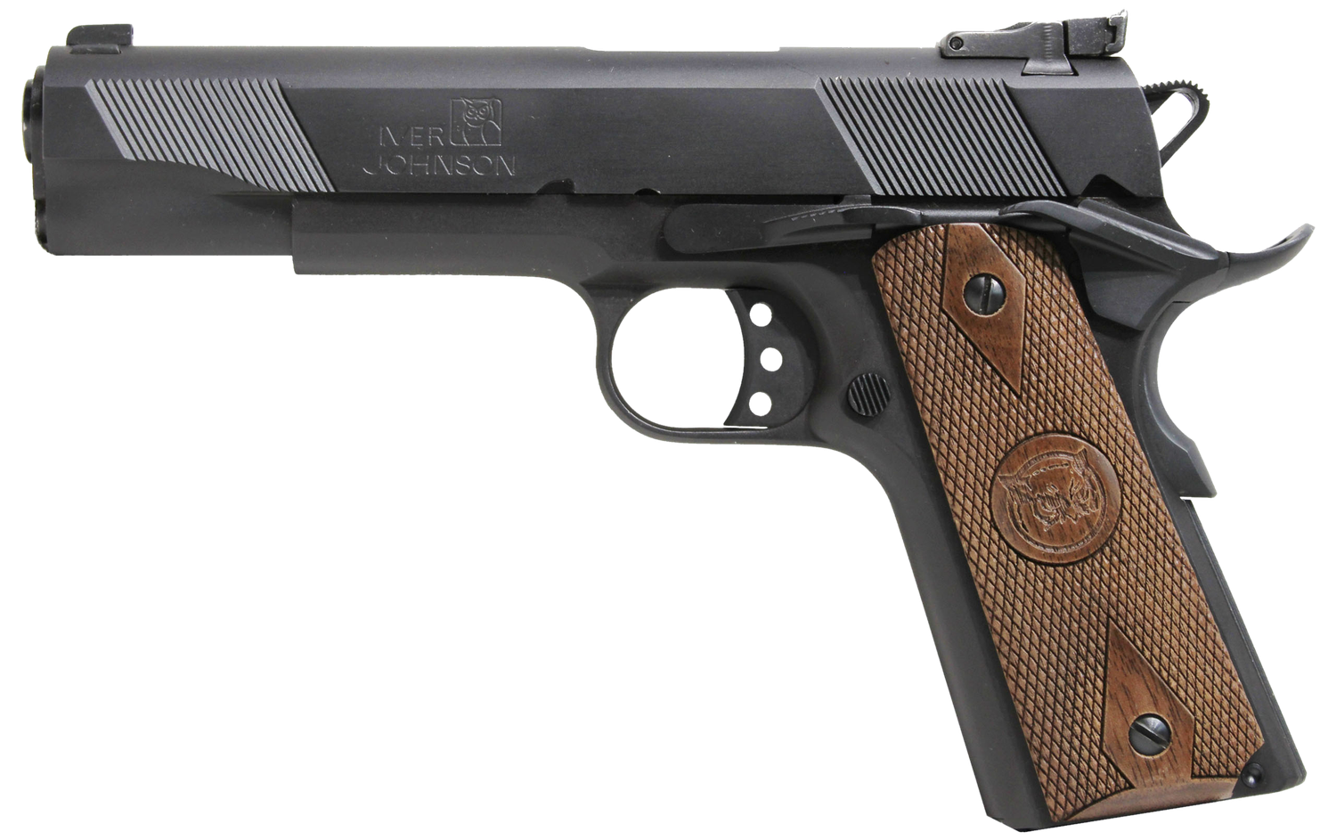 Iver Johnson 1911 A1 Eagle Pistol EAGLE9, 9mm Luger, 5in, Dymondwood Walnut Grips, Matte Blued Finish, 9 Rds