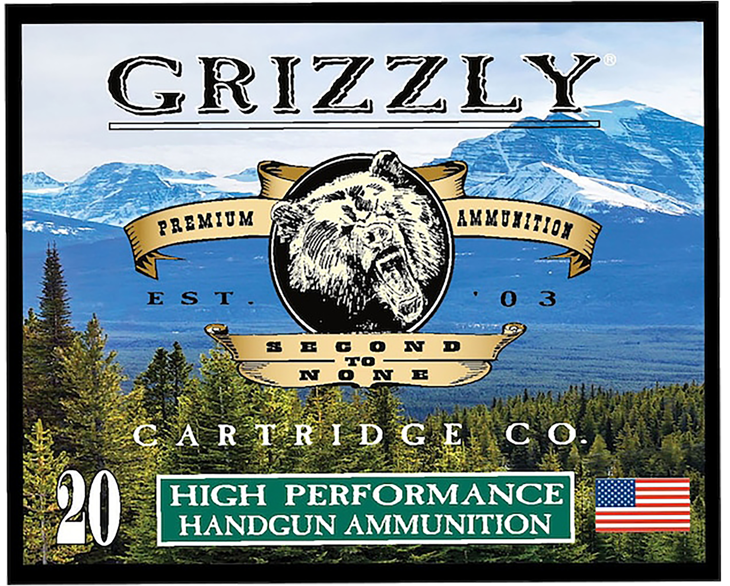 Grizzly Ammunition High Performance Pistol Ammunition GC44M+P2, 44 Mag, Jacketed Hollow Point (JHP), 240 GR, 1475 fps, 20 Rd/bx