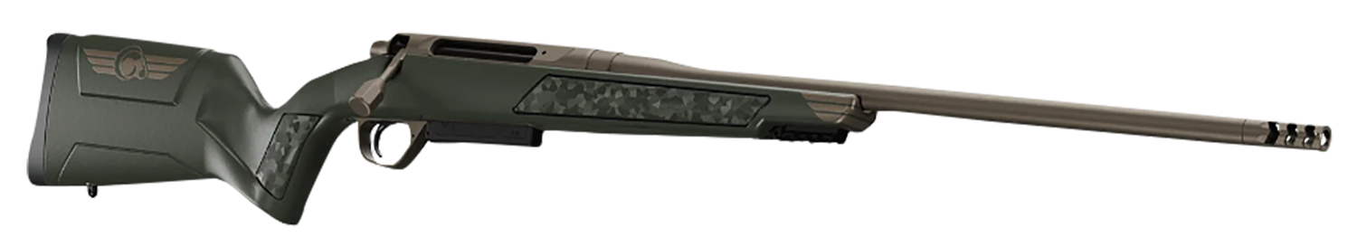 Christensen Arms Evoke Bolt Action Rifle 8011500600, 308 Win, 20" Threaded, Burnt Bronze Finish, Gray w/ Bronze Hybrid Hunter Stock, 4 Rds