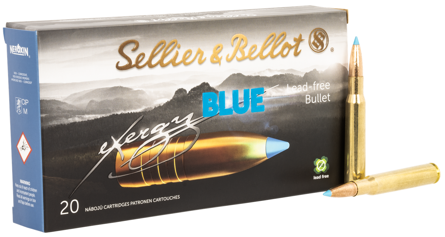Sellier & Bellot Rifle Ammunition SB3006XA, 30-06 Springfield, TAC-EX-Blue, 165 gr, 2785 fps, 20 Rd/Bx