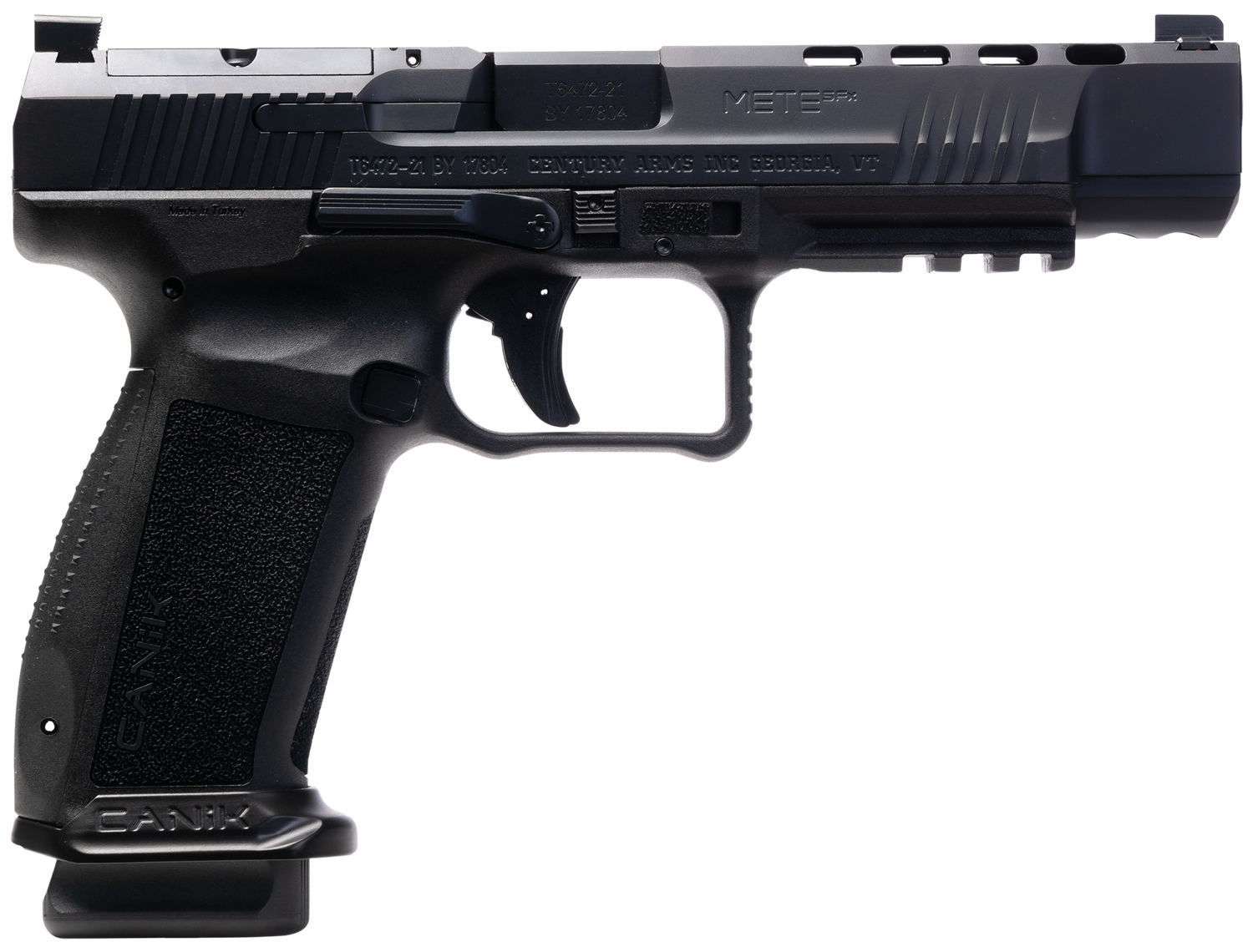 Century Mete SFx Optic Ready Pistol HG6825N, 9mm Luger, 5.20in, Aggressive Texture Grips, Black Finish, 10 Rds