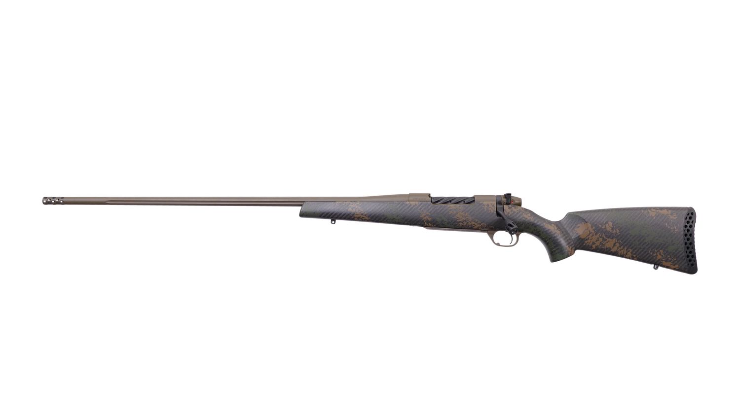 Weatherby Mark V Backcountry 2.0 Left-Hand Rifle MBC20N240WL6B, 240 Weatherby Mag, 24", Carbon Fiber W/green & Brown Stock, 5 Rds