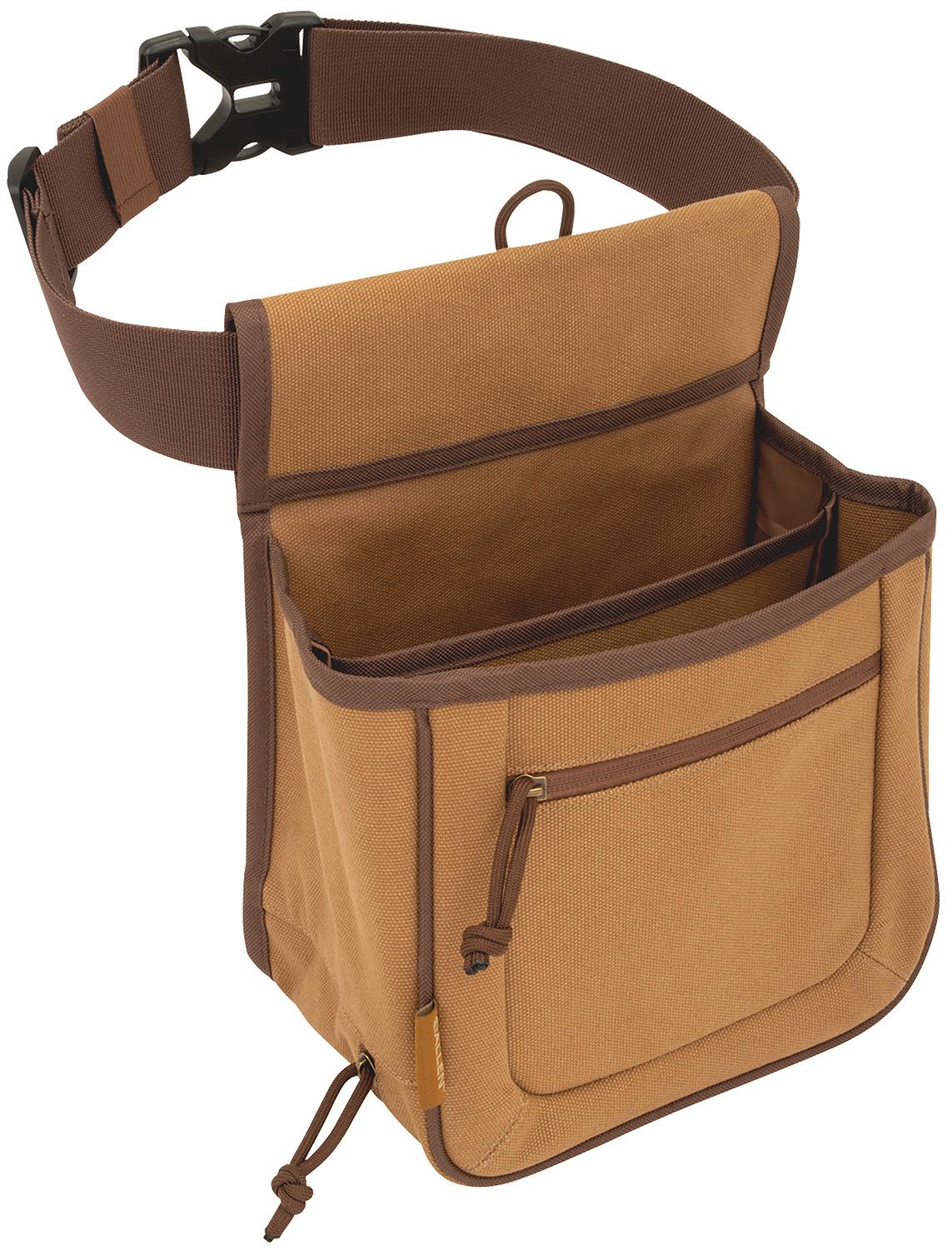 Allen Rival Double Compartment Shell Bag Tan Canvas Holds 2 Boxes of 2 3/4" 12 Gauge Shells Side By Side (8332)