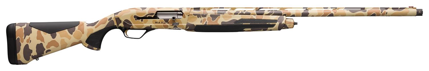 Browning Maxus II Shotgun 011740204, 12 Gauge, 28", 3.5" Chmbr, Overmolded Grips, Vintage Tan Camo