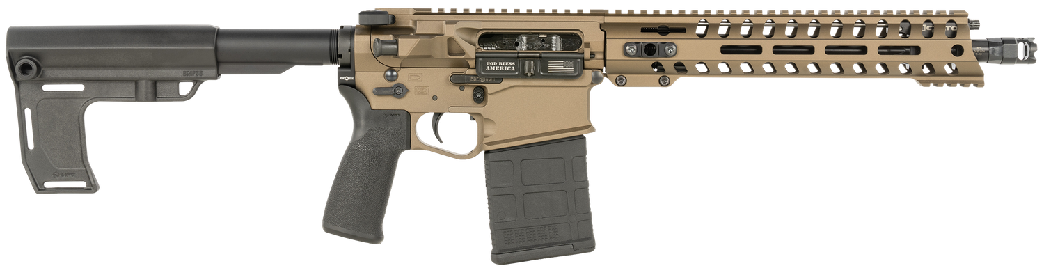 Patriot Ordnance Factory Revolution DI Pistol 01600, 308 Win, 12.5in, SBA3 Brace Grips, 20 Rds