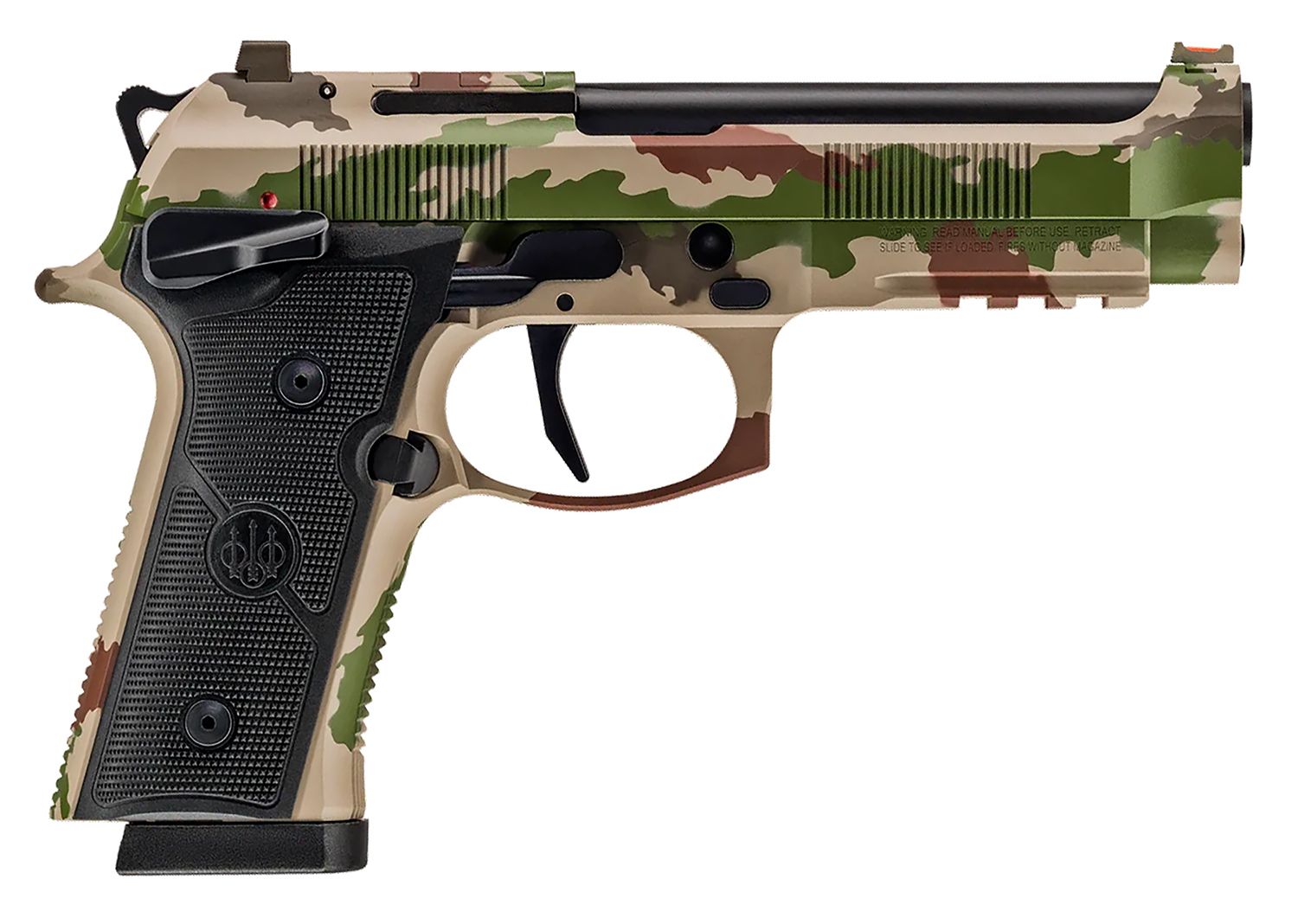 Beretta 92XI Optic Ready Pistol SPEC0742A15, 9mm Luger, 4.70in, Black Textured, Vegetato Camo Cerakote Finish, 15 Rds