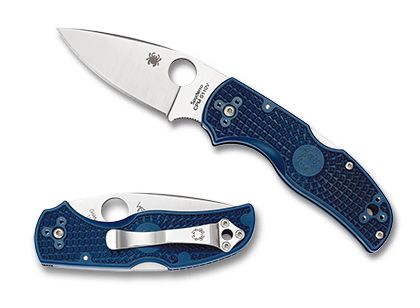 Spyderco Native 5 Lightweight Folding Knife w/Blue Textured Handle (C41PDBL5)