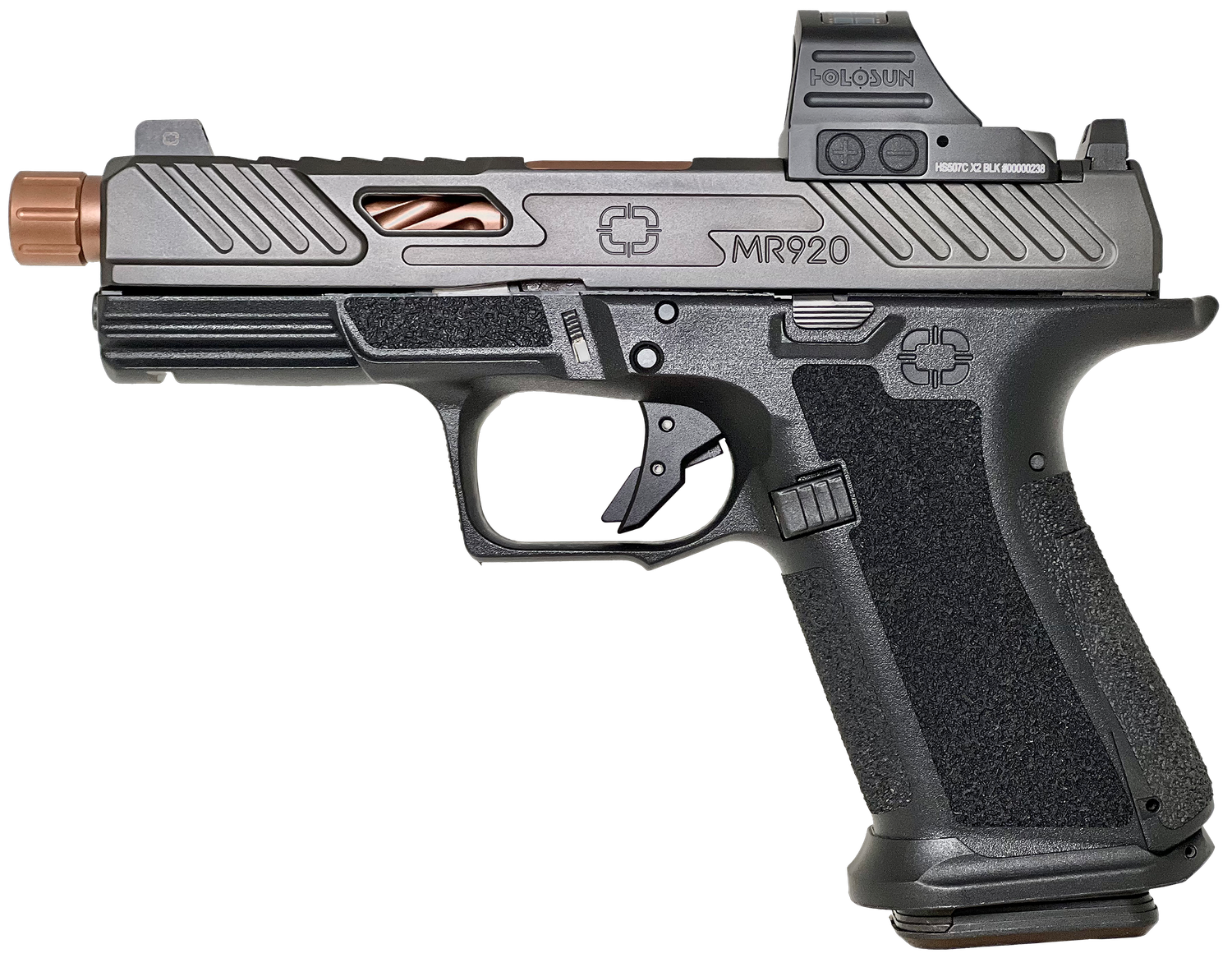 Shadow Systems MR920 Elite w/Optic Optic Ready Pistol SS1009H, 9mm Luger, 4.50in, Black Interchangeable Backstrap, Black Finish, 15 Rds