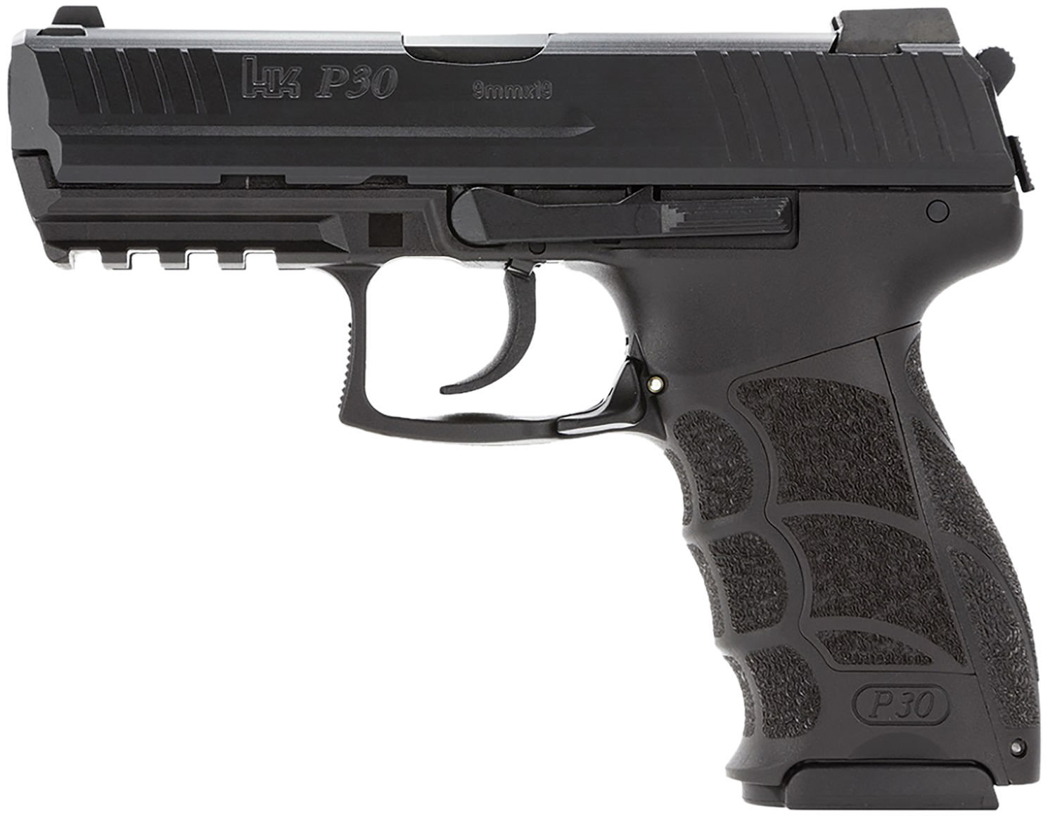 Heckler & Koch P30 V3 Pistol 81001088, 9mm Luger, 3.85in, Interchangeable Backstrap, Black Finish, 10 Rds