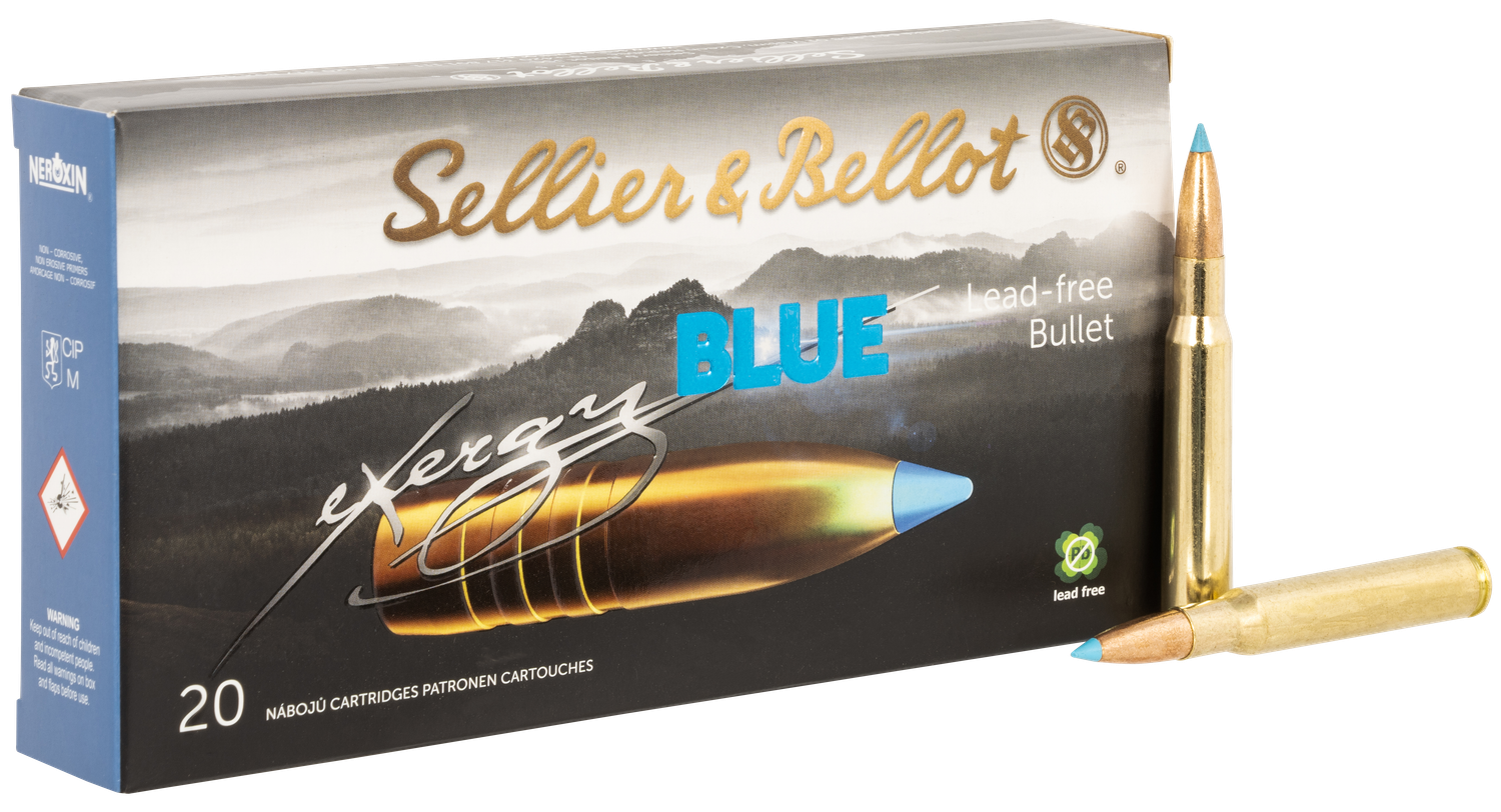 Sellier & Bellot Rifle Ammunition SB3006XB, 30-06 Springfield, TAC-EX-Blue, 180 gr, 2654 fps, 20 Rd/Bx