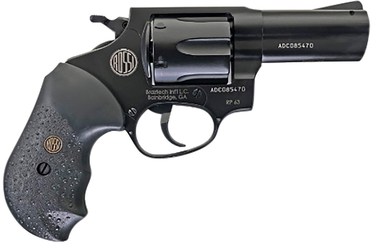 Rossi RP63 Revolver 2RP631, 357 Mag, 3", Black Rubber Grips, Matte Black Finish, 6 Rds