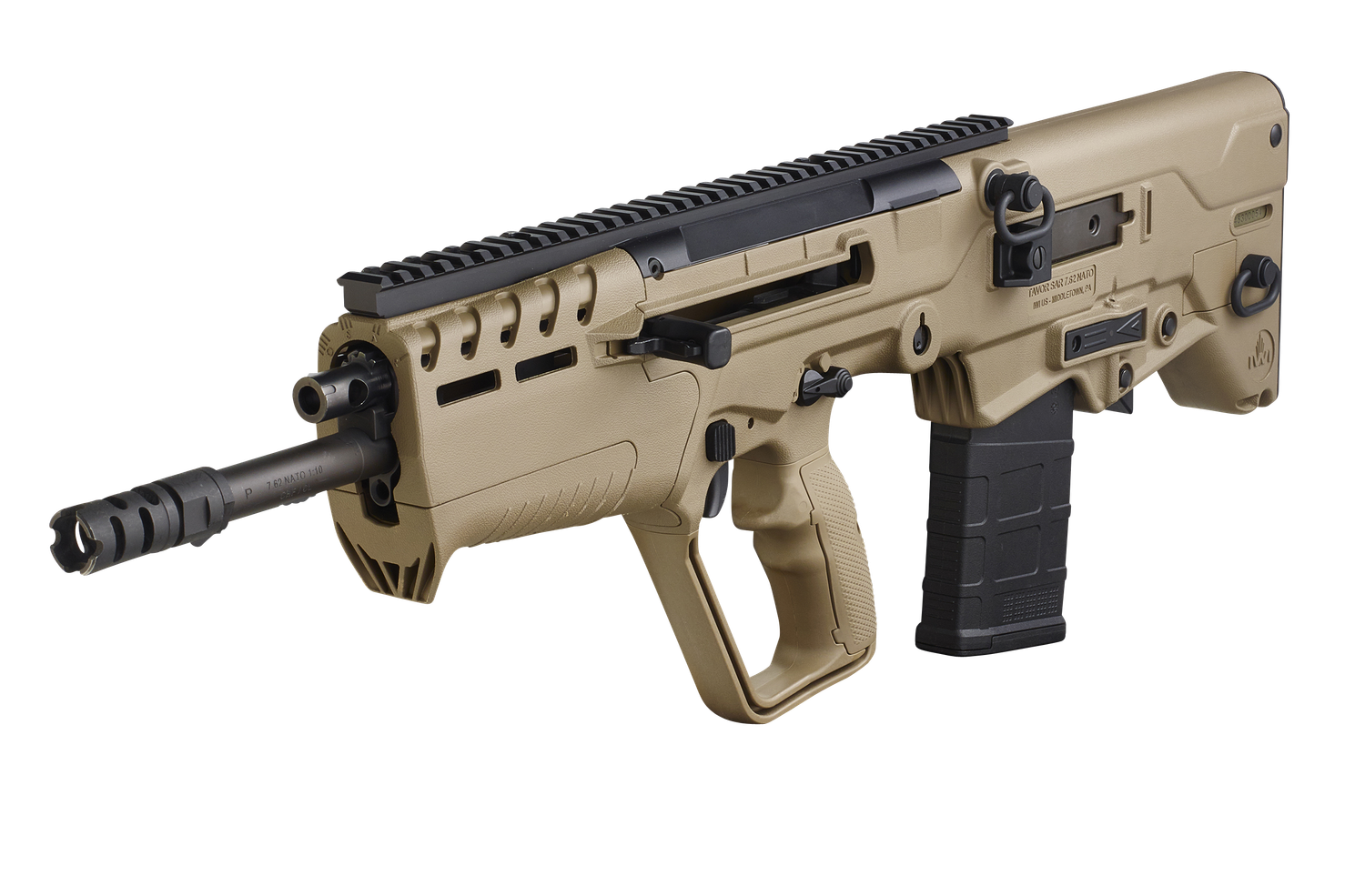 IWI Tavor 7 Semi-Auto Rifle T7F20, 7.62x51mm NATO, 20", Ambidextrous, Fixed Bullpup Stock, FDE Finish, 20 Rds