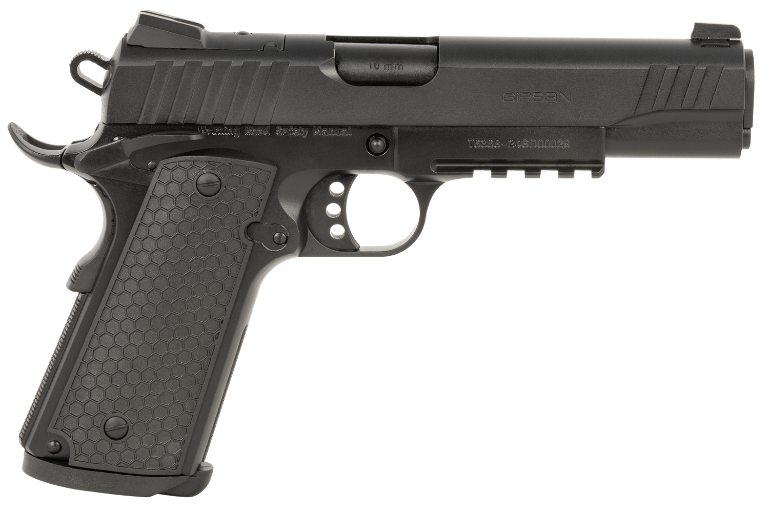 EAA MC1911 S Influencer Optic Ready Pistol 391048, 10mm Auto, 5in, Black Polymer Grips, Black Finish, 9 Rds