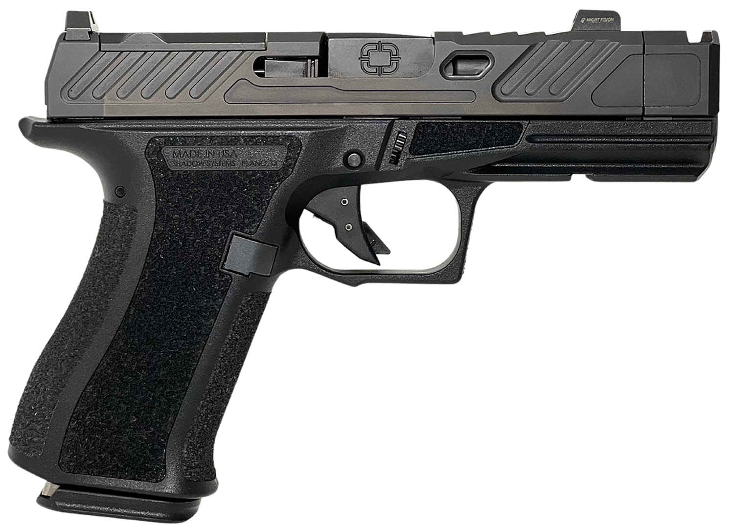 Shadow Systems CR920XP Compensator Optic Ready Pistol SS5212, 9mm Luger, 3.65in, Black Interchangeable Backstrap, Black Finish, 15 Rds