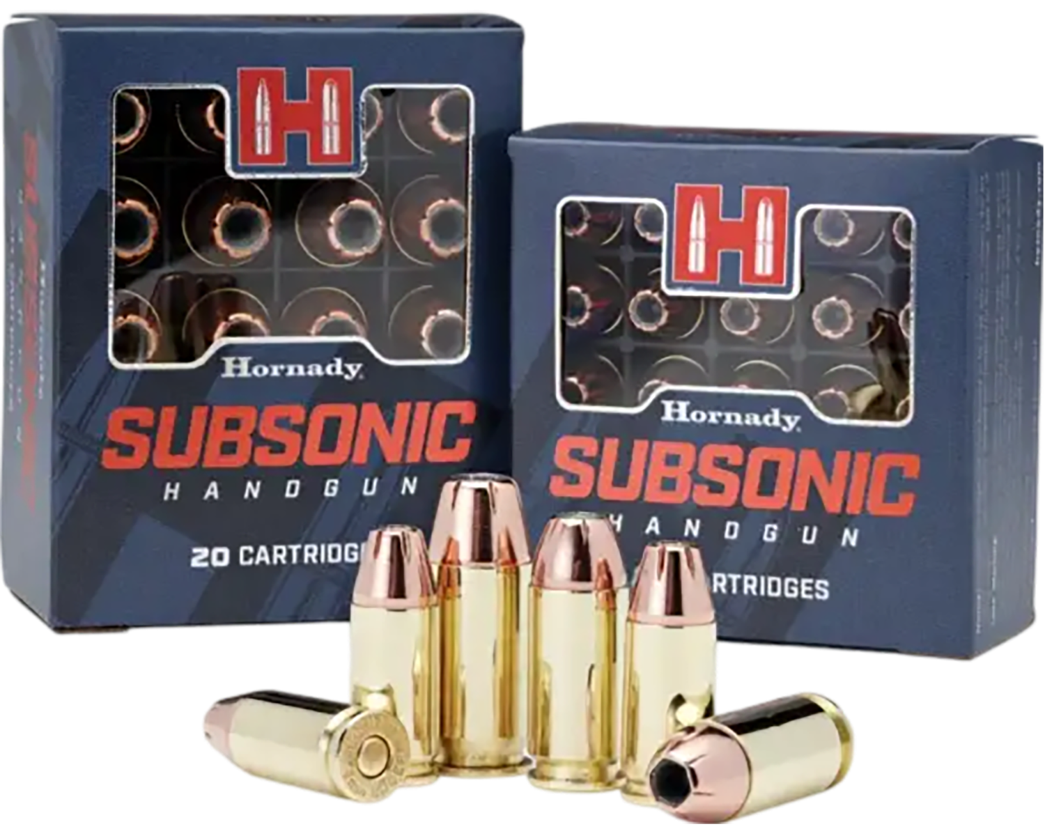 Hornady Subsonic Handgun Ammunition 90971, 45 ACP, XTP, 230 GR, 925 fps, 20 Rd/bx