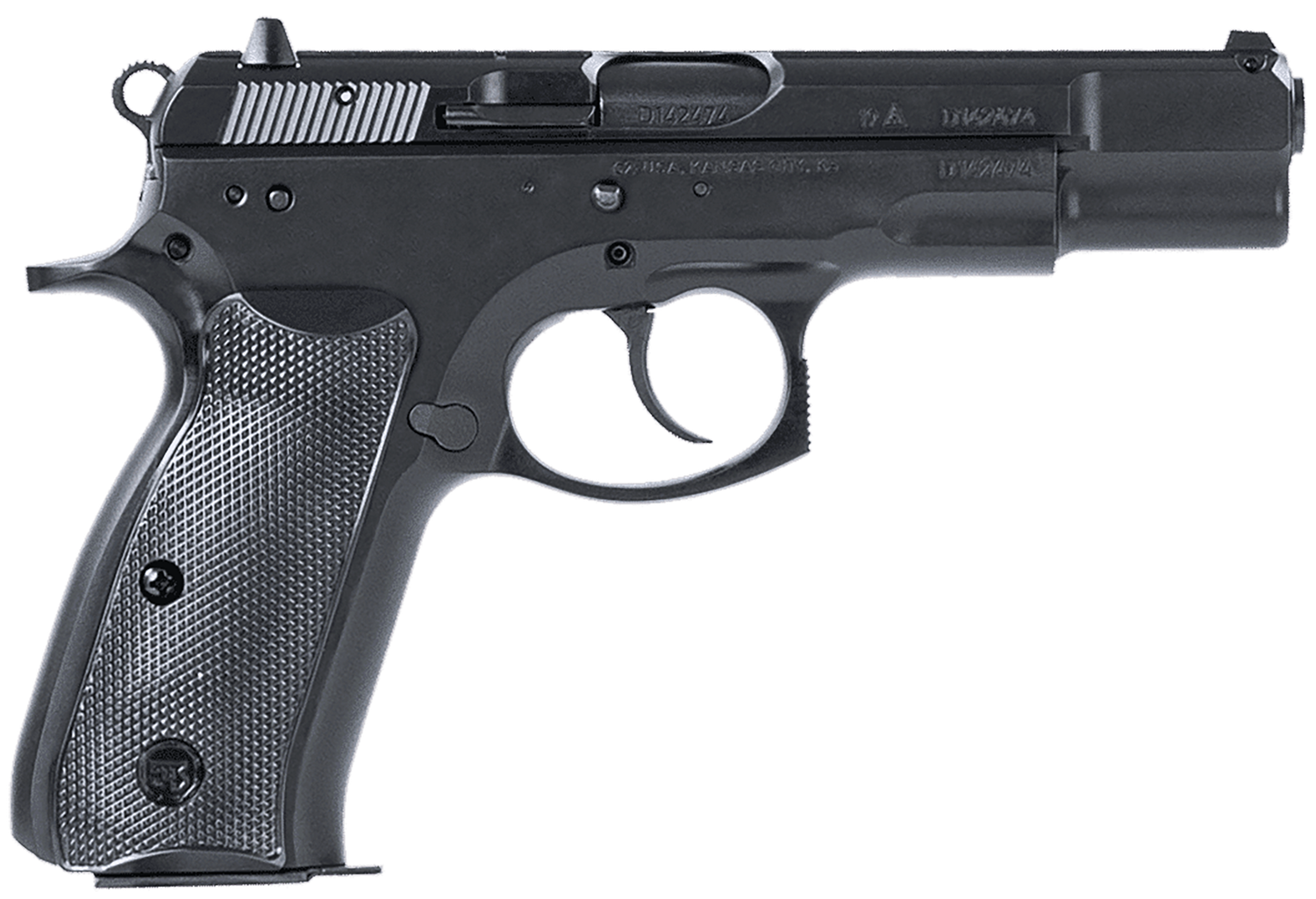CZ 75-BD Semi-Auto Pistol w/Decocker 91130, 9mm, 4.7", Black Grip, Black Finish, 16 Rd