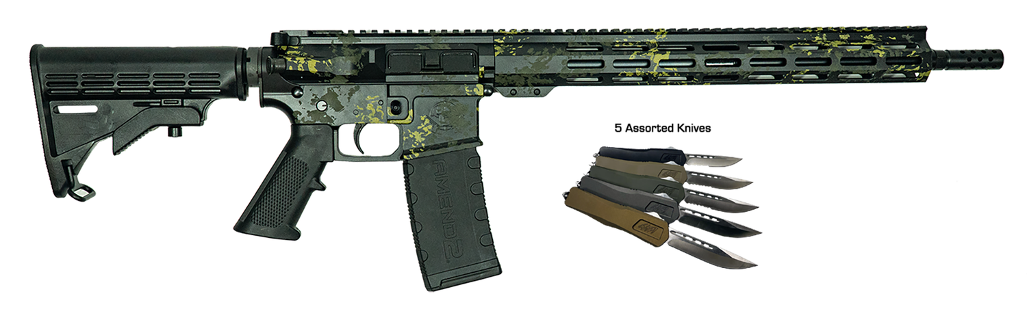 Great Lakes GL15 Bundle Rifle GL15LBLKRIFLEBUNDLE, 223 Wylde, 16", Telescoping Buttstock Stock, 30 Rds