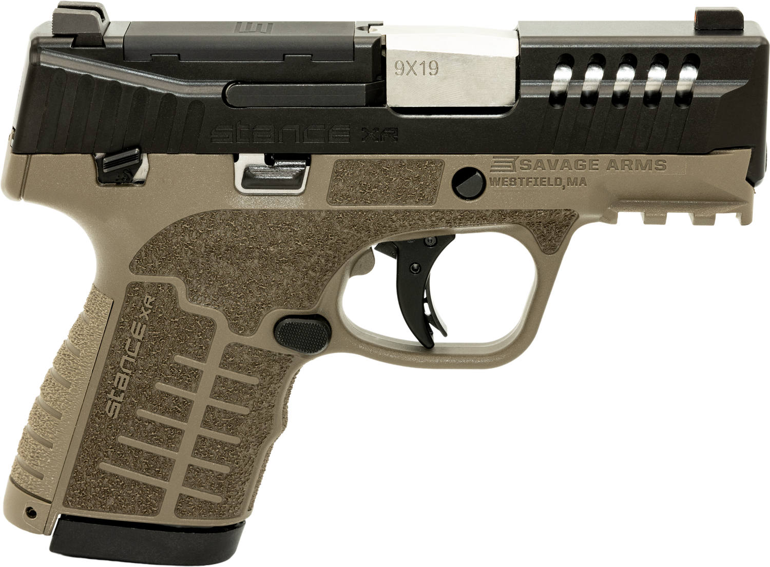 Savage Stance XR Pistol 67055, 9mm Luger, 3.20in, FDE GFN, Flat Dark Earth Finish, 13 Rds