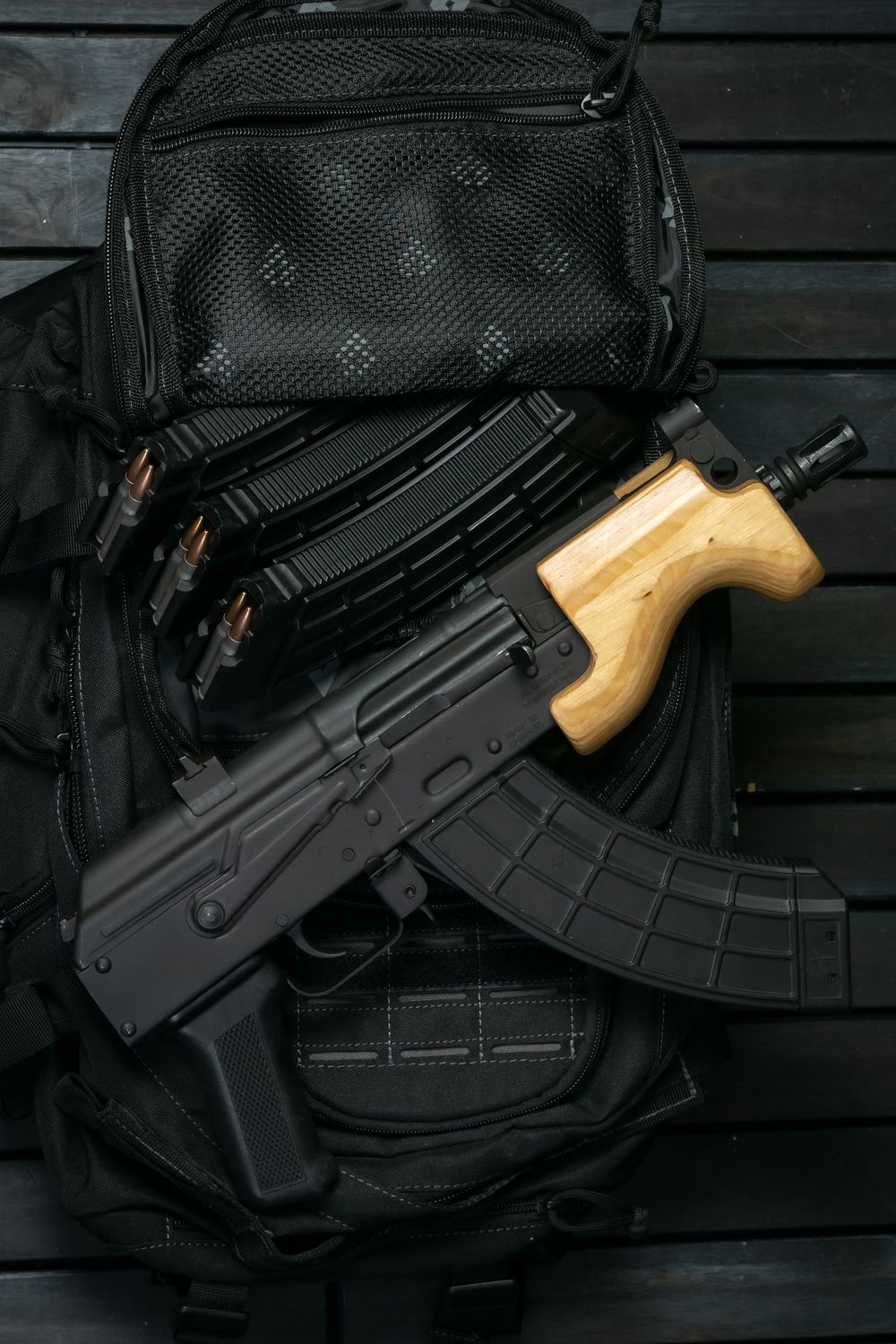 Century Arms Micro Draco Pistol HG2797BP-N, 7.62x39mm, 6.25in, Polymer Pistol Grip, w/AWS Bag, 30 Rds