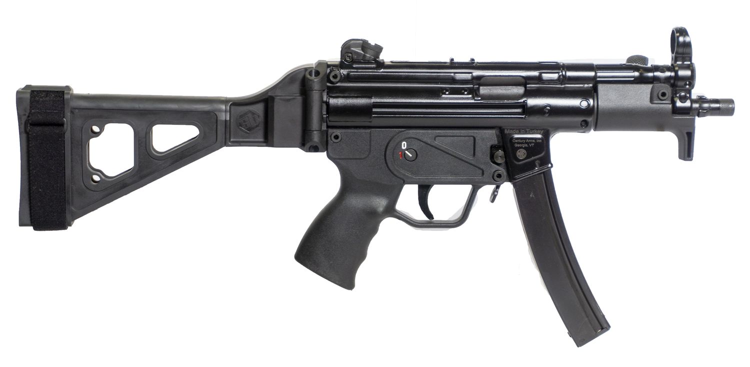 Century Arms AP5 Pistol HG6035SB-N, 9mm, 5.75in, w/Folding Brace