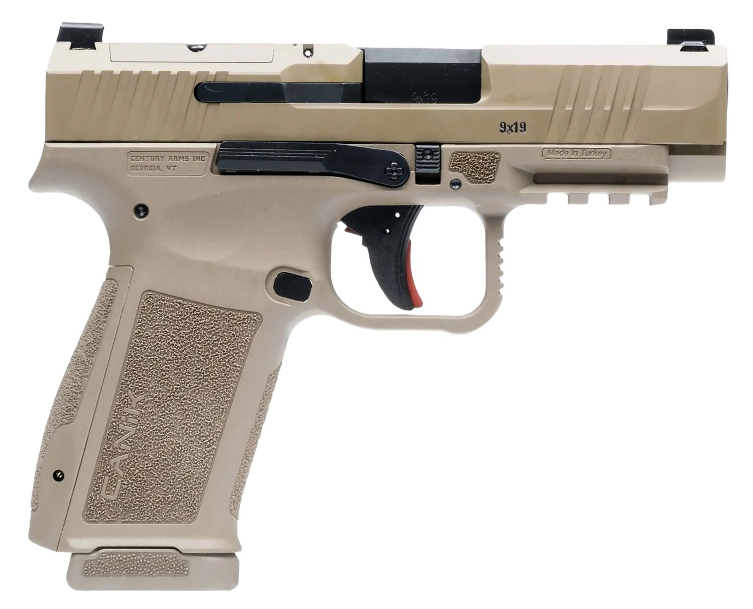 Canik Mete MC9LS Sub-Compact Pistol HG7883DN, 9mm, 3.64", Polymer Grips, FDE Finish, Optic Ready, 17 Rds