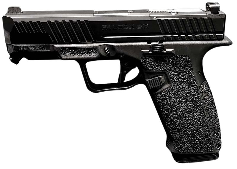 LIVE FREE ARMORY Falcon 9X Optic Ready Pistol LFF991011, 9mm Luger, 4.02in, Textured, Elite Black Cerakote Finish, 17 Rds
