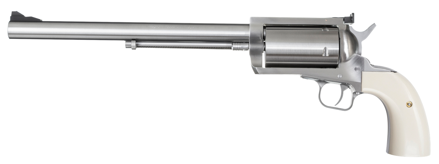 Manum Research BFR Revolver BFR500SW10B, 500 S&W, 10", Bisley Black Laminate Grips, Stainless Steel Finish, 5 Rds