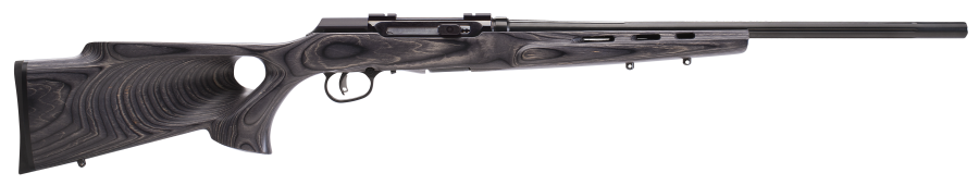 Savage A17 Target Thumbhole Semi-Auto Rifle 47005, 17 Hornady Mag Rimfire HMR, 22", Laminate Gray Wood Stock, Black Finish, 10 Rds