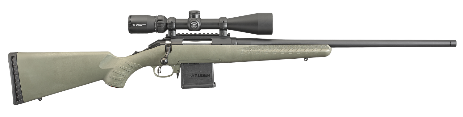Ruger American Predator Rifle w/Scope 26952, 204 Ruger, 22", Green Synthetic Stock, Black Finish, 10 Rds