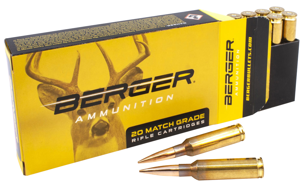 Berger Rifle Ammunition 31070, 6.5 Creedmoor, Berger Elite Hunter, 156 Gr, 20 Rds