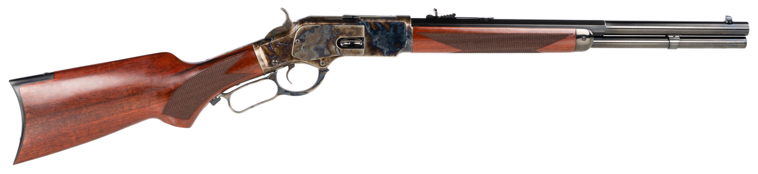 Taylors 1873 Lever Action Rifle 550202DE, 357 Mag, 18" Half Octagon Barrel, Color Case Hardened Finish, Walnut Stock, 10 Rds