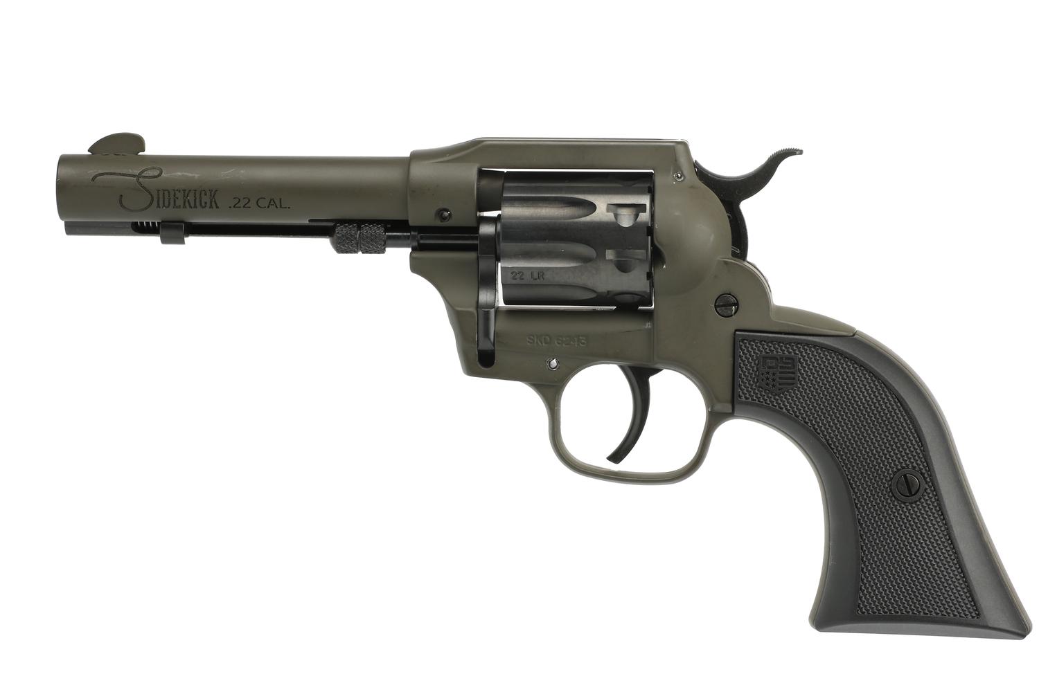 Diamondback Sidekick Revolver DB051BA101, 22 LR/22 WMR, 4.5in, Synthetic Grips, OD Green, 9 Rds