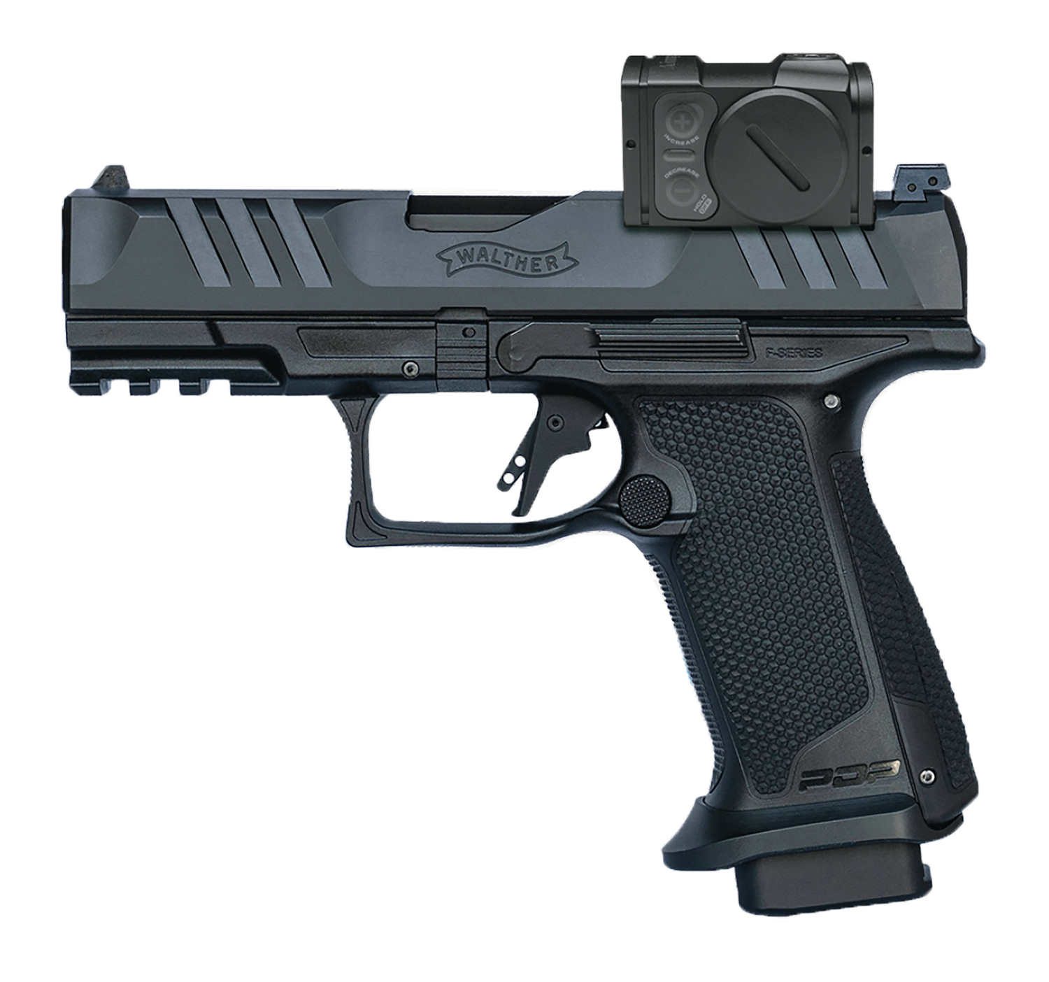 Walther PDP F-Series Pro w/Optic Optic Ready Pistol 4797057, 9mm Luger, 4in, Interchangeable Backstrap, Black Finish, 18 Rds