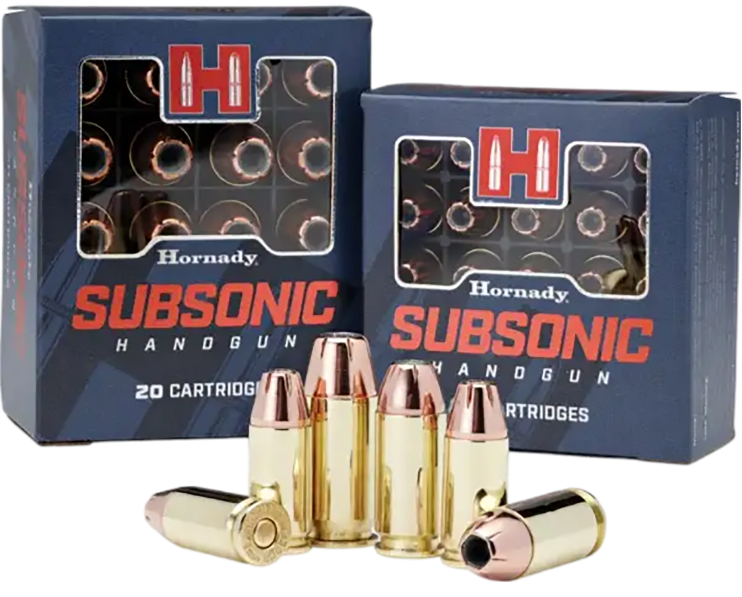 Hornady Subsonic Handgun Ammunition 90287, 9mm, XTP, 147 GR, 975 fps, 20 Rd/bx