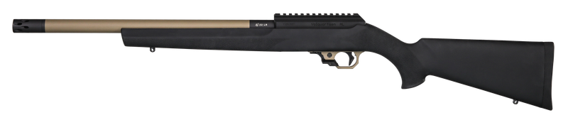Volquartsen Superlite Rimfire Rifle VCR-0328, 22 LR, 16", Black Hogue Stock, FDE Barrel, Rapid Release