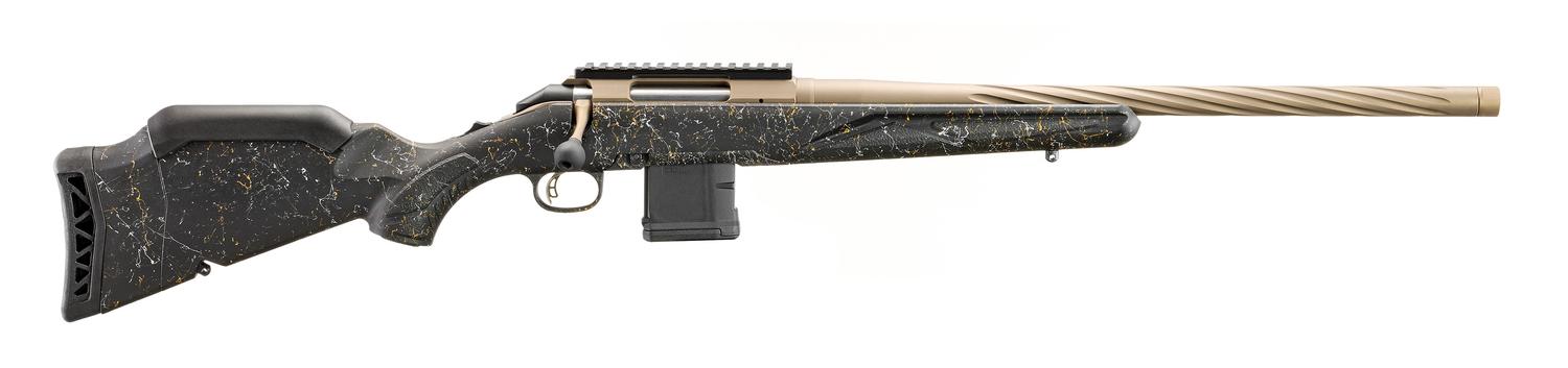 Ruger American II Prairie Rifle 46974, 223 Rem., 20", Black Splatter Gen II Stock, Burnt Bronze Cerakote, Spiral Fluting, 10+1