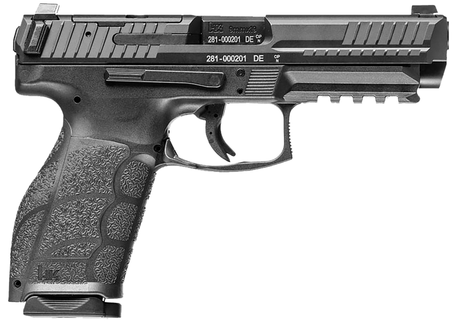 Heckler & Koch VP9A1 F, Full Size Pistol 81001064, 9mm, 4.53", Polymer Grip, Black Finish, Optic Ready, 20+1