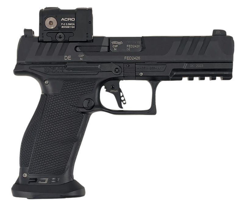 Walther PDP w/Optic Optic Ready Pistol 2881225PRO, 9mm Luger, 4.50in, Black Finish, 18 Rds