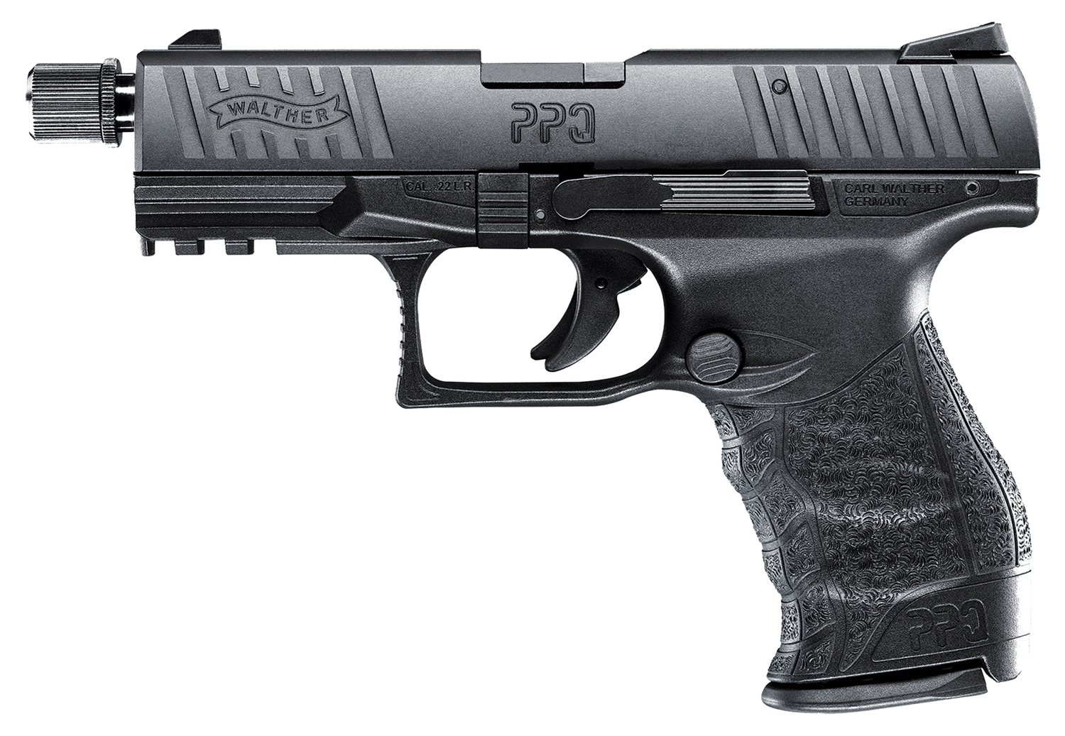 Walther PPQ M2 Tactical Pistol 5100301, 22LR, 4.6 in Threaded, Polymer Grip, Blue Finish, 12 Rd