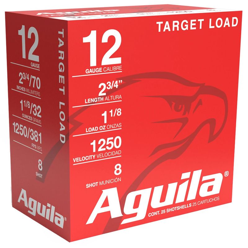Aguila Competition Shotshells 1CHB1348, 12 Gauge, 1 1/8oz, 1250 fps, #8 Shot, 25 Rds/Bx