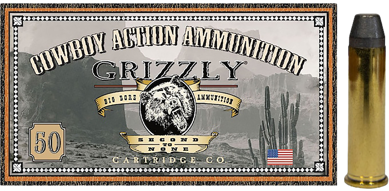 Grizzly Ammunition Cowboy Action Pistol Ammunition GC357M8, 357 Mag, Round Nose Flat Point, 158  GR, 1000  fps, 50 Rd/bx