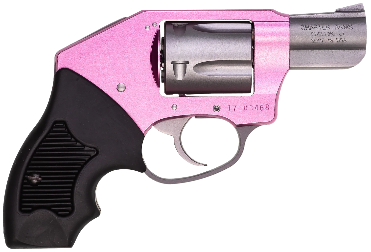 Charter Pink Lady Off Duty Revolver 53851, 38 Special, 2", Rubber Grips, Two-Tone Finish
