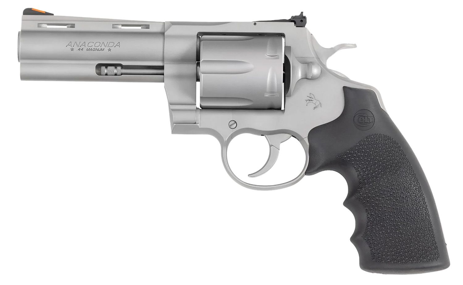 Colt Anaconda Revolver ANACONDASM4RTS, 44 Mag, 4.25in, Black Grips, Stainless Steel Frame Finish, 6 Rds