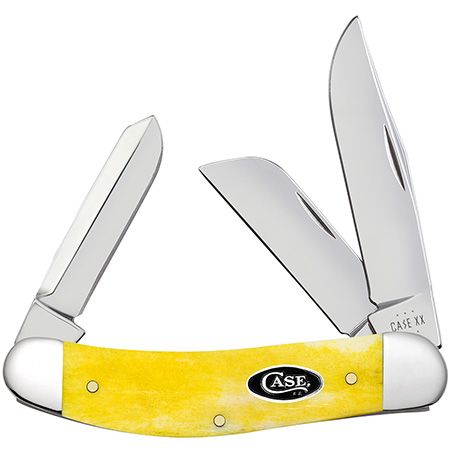 Case Smooth Yellow Bone Sowbelly Clip/Sheepfoot/Spey Blade, 20036