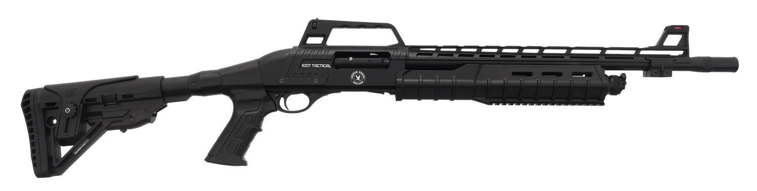 Silver Eagle RZ17 Tactical Pump Shotgun RZ17TAC, 12 Gauge, 18.50", 3" Chmbr, Black Fixed Adjustable Length & Comb Stock, 4 Rds