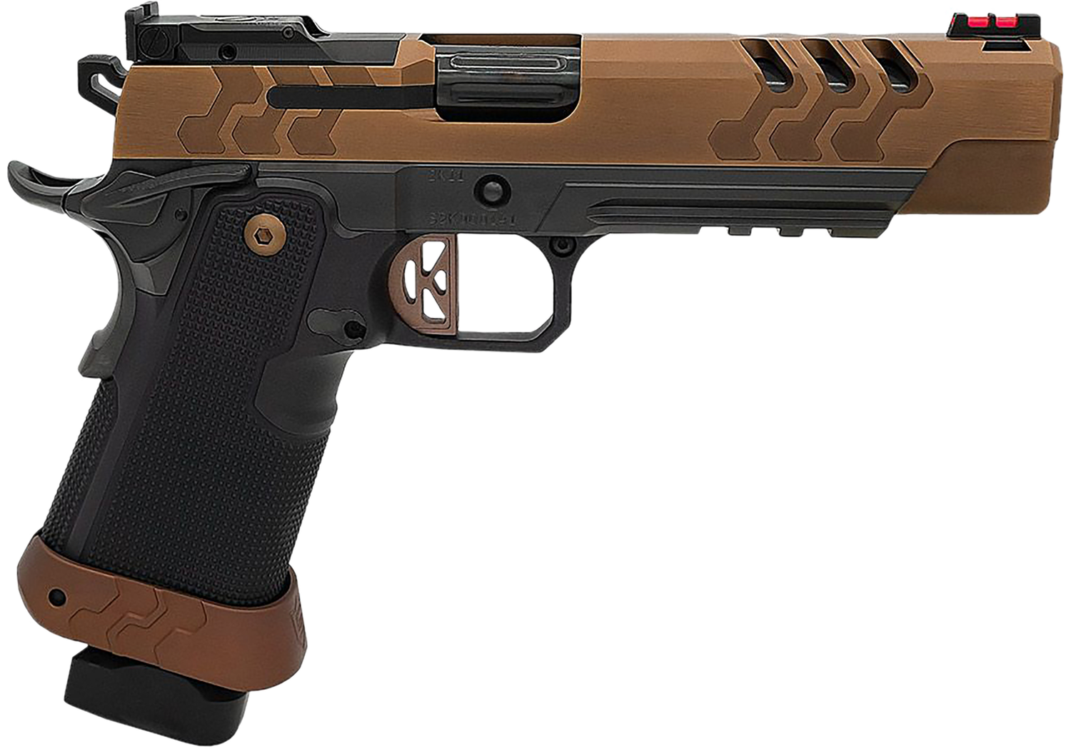 Kimber 2K11 Target Double Stack 1911 Pistol, 3500053, 9mm, 5", Aluminum Grips, Coyote DLC Slide, Polished PVD Barrel, Optic Ready, 20+1